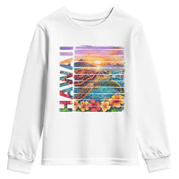 Hawaii Sea Turtle Youth Sweatshirt Tropical Sunset Island Vacation Gift