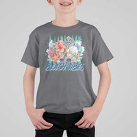Beach Vibes T Shirt For Kid Floral Seashell Coastal Vacation Graphic