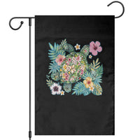 Floral Summer Turtle Garden Flag Preppy Tropical Coastal Beach Graphic