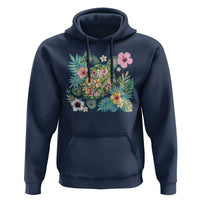 Floral Summer Turtle Hoodie Preppy Tropical Coastal Beach Graphic