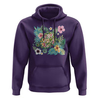 Floral Summer Turtle Hoodie Preppy Tropical Coastal Beach Graphic