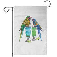 Hawaiian Parrots Drinking Margaritas Garden Flag Beach Vacation Gift