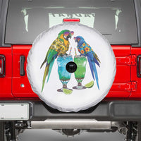 Hawaiian Parrots Drinking Margaritas Spare Tire Cover Beach Vacation Gift