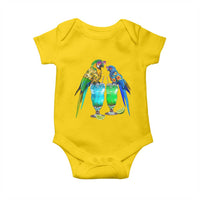Hawaiian Parrots Drinking Margaritas Baby Onesie Beach Vacation Gift