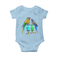 Hawaiian Parrots Drinking Margaritas Baby Onesie Beach Vacation Gift