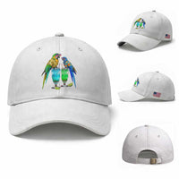 Hawaiian Parrots Drinking Margaritas Baseball Cap Beach Vacation Gift