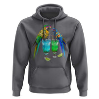 Hawaiian Parrots Drinking Margaritas Hoodie Beach Vacation Gift