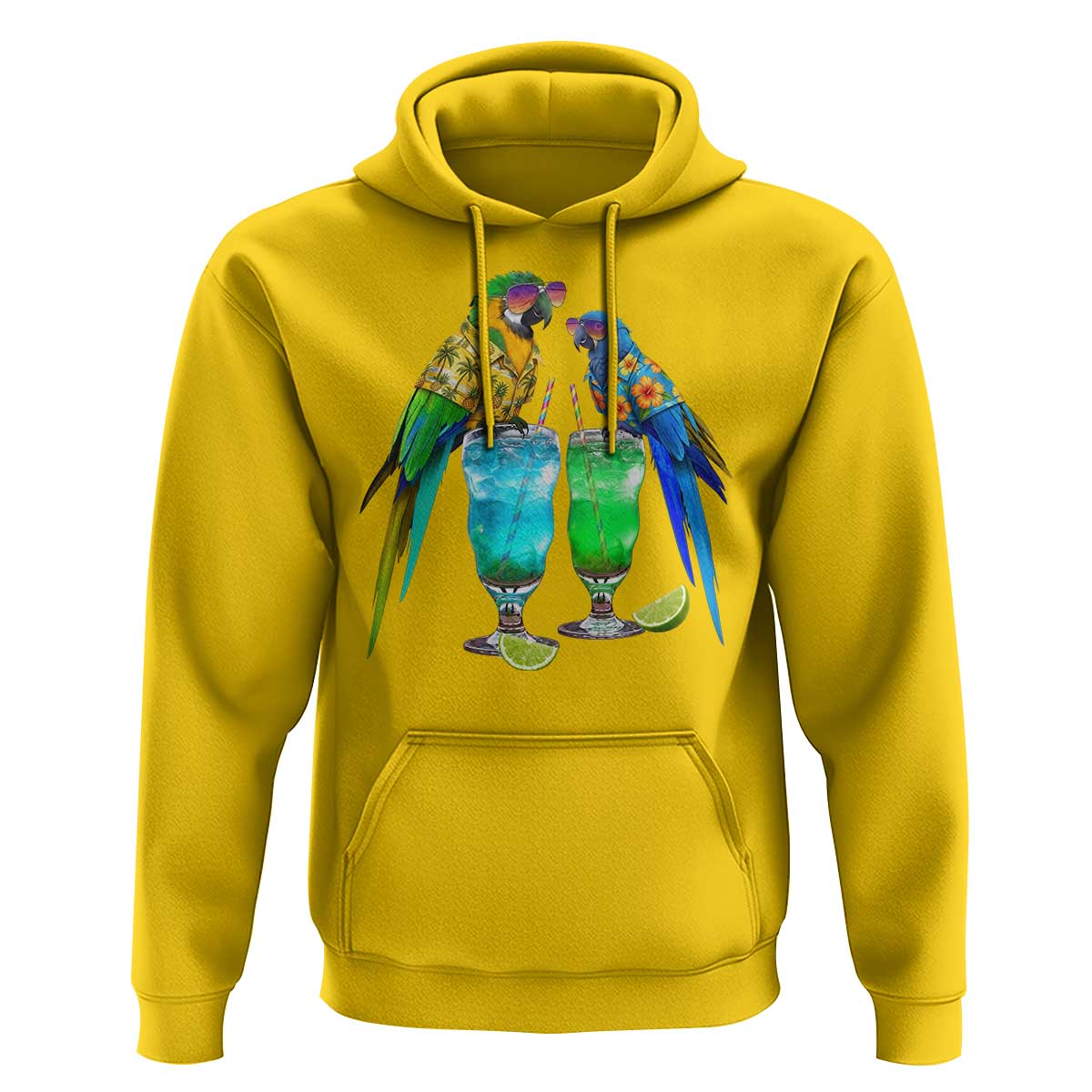Hawaiian Parrots Drinking Margaritas Hoodie Beach Vacation Gift