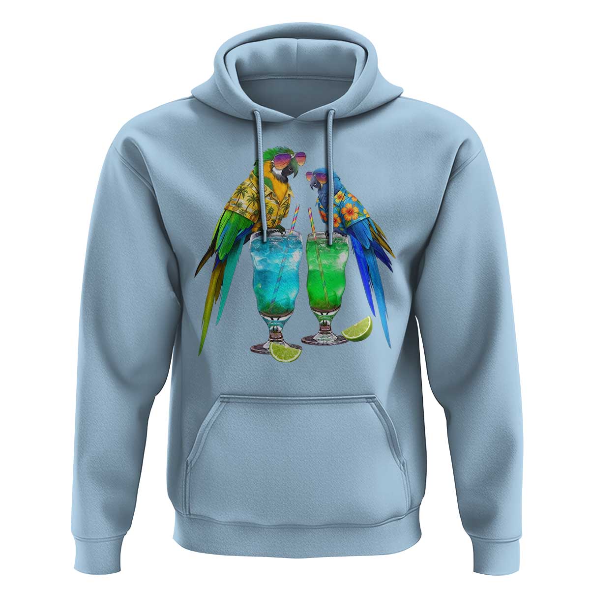 Hawaiian Parrots Drinking Margaritas Hoodie Beach Vacation Gift