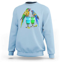 Hawaiian Parrots Drinking Margaritas Sweatshirt Beach Vacation Gift
