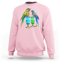 Hawaiian Parrots Drinking Margaritas Sweatshirt Beach Vacation Gift