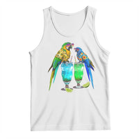 Hawaiian Parrots Drinking Margaritas Tank Top Beach Vacation Gift