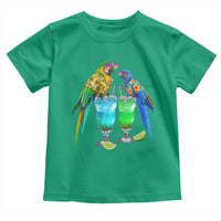 Hawaiian Parrots Drinking Margaritas Toddler T Shirt Beach Vacation Gift