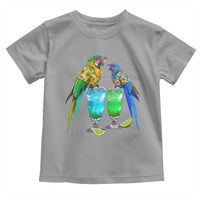 Hawaiian Parrots Drinking Margaritas Toddler T Shirt Beach Vacation Gift