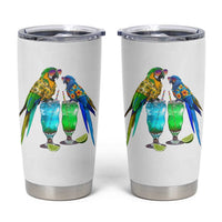 Hawaiian Parrots Drinking Margaritas Tumbler Cup Beach Vacation Gift