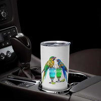 Hawaiian Parrots Drinking Margaritas Tumbler Cup Beach Vacation Gift