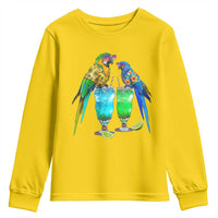 Hawaiian Parrots Drinking Margaritas Youth Sweatshirt Beach Vacation Gift