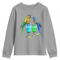 Hawaiian Parrots Drinking Margaritas Youth Sweatshirt Beach Vacation Gift