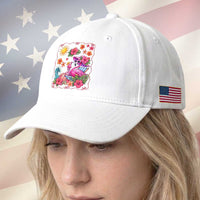 Funny Flamingo Tropical Floral Summer Vacation Graphic Baseball Cap