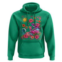 Funny Flamingo Tropical Floral Summer Vacation Graphic Hoodie