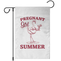Flamingo Pregnancy Announcement Garden Flag Summer Beach Mom To Be Gift