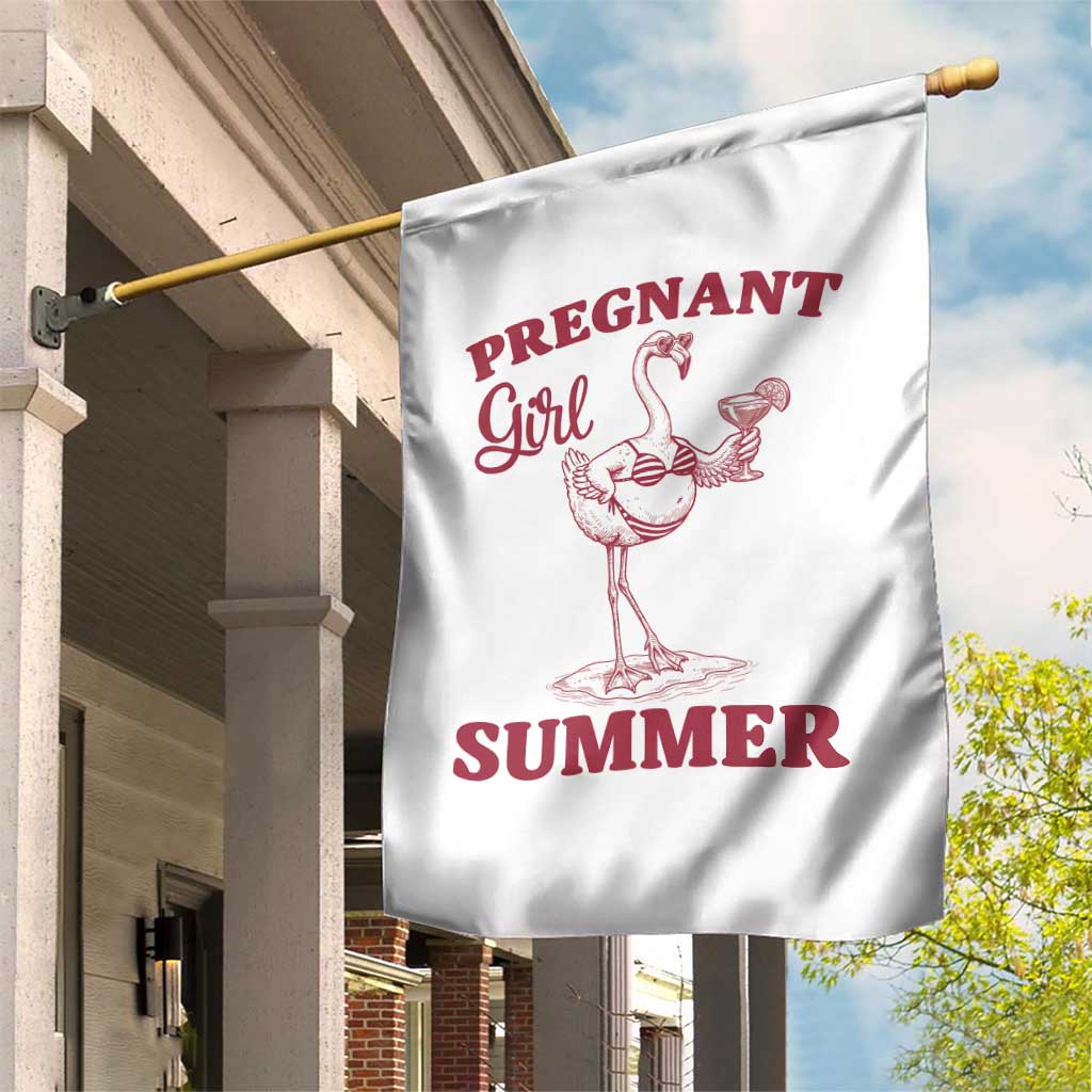 Flamingo Pregnancy Announcement Garden Flag Summer Beach Mom To Be Gift