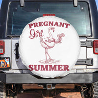 Flamingo Pregnancy Announcement Spare Tire Cover Summer Beach Mom To Be Gift
