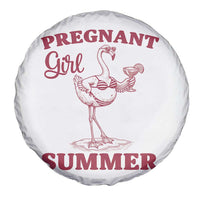 Flamingo Pregnancy Announcement Spare Tire Cover Summer Beach Mom To Be Gift