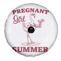 Flamingo Pregnancy Announcement Spare Tire Cover Summer Beach Mom To Be Gift
