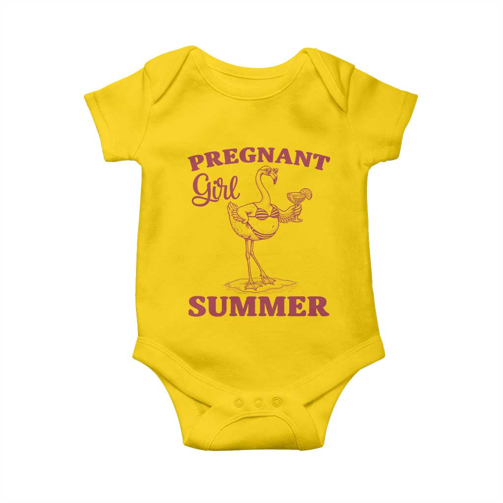 Flamingo Pregnancy Announcement Baby Onesie Summer Beach Mom To Be Gift