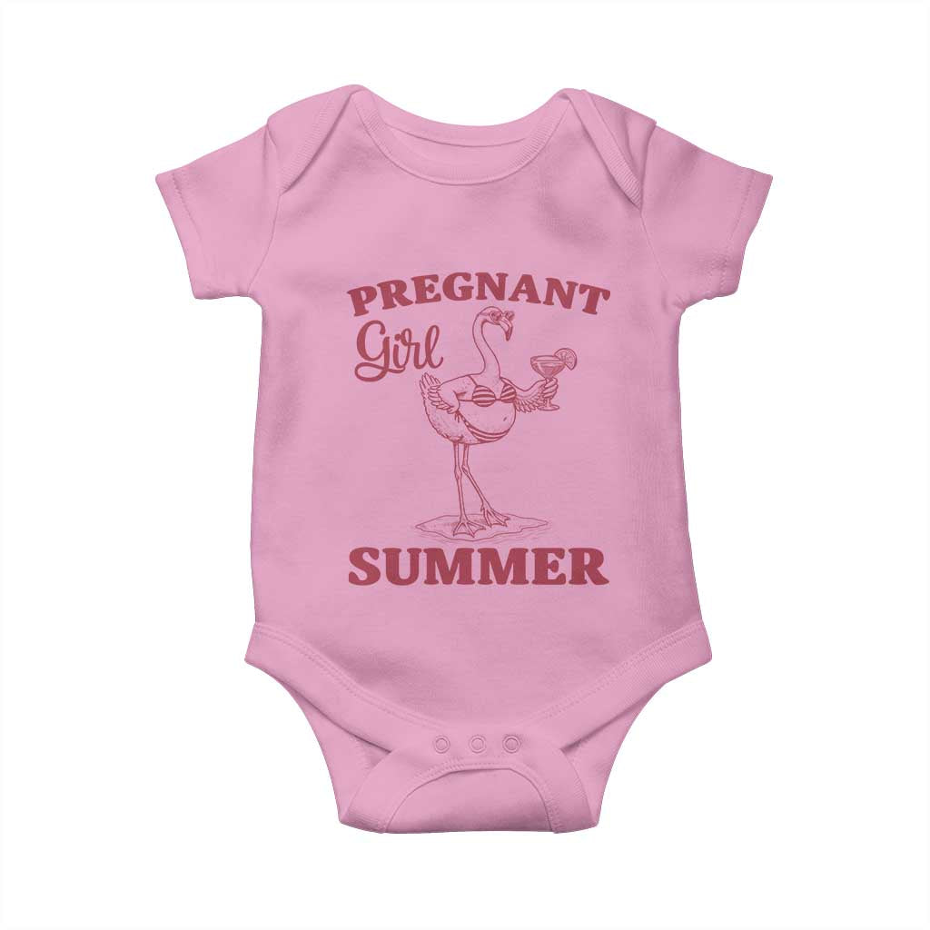 Flamingo Pregnancy Announcement Baby Onesie Summer Beach Mom To Be Gift