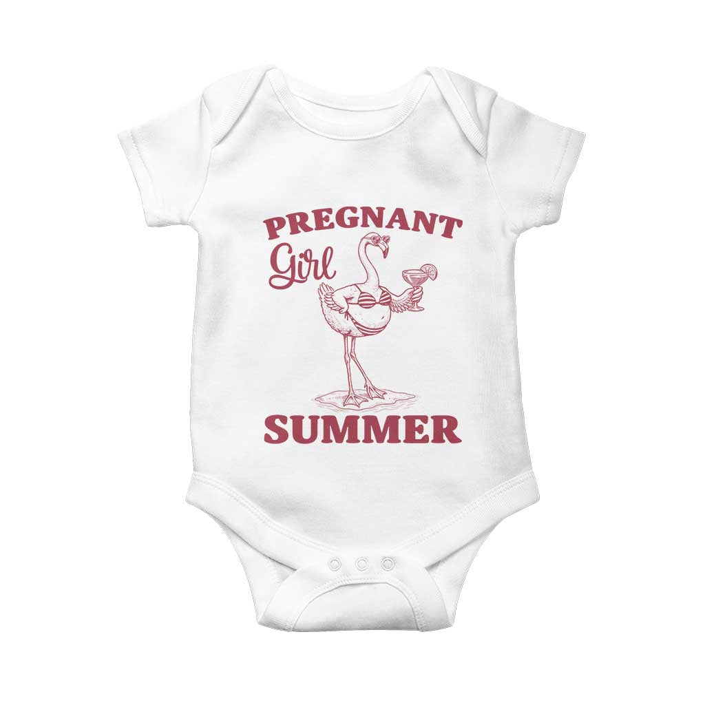 Flamingo Pregnancy Announcement Baby Onesie Summer Beach Mom To Be Gift