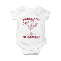 Flamingo Pregnancy Announcement Baby Onesie Summer Beach Mom To Be Gift