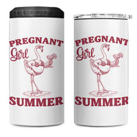 Flamingo Pregnancy Announcement 4 in 1 Can Cooler Tumbler Summer Beach Mom To Be Gift