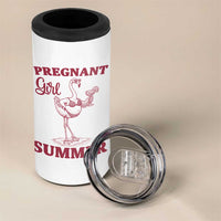 Flamingo Pregnancy Announcement 4 in 1 Can Cooler Tumbler Summer Beach Mom To Be Gift