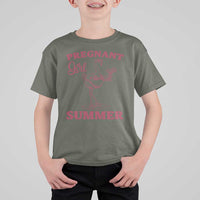 Flamingo Pregnancy Announcement T Shirt For Kid Summer Beach Mom To Be Gift