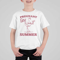 Flamingo Pregnancy Announcement T Shirt For Kid Summer Beach Mom To Be Gift