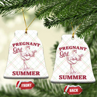 Flamingo Pregnancy Announcement Ceramic Ornament Summer Beach Mom To Be Gift