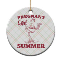 Flamingo Pregnancy Announcement Ceramic Ornament Summer Beach Mom To Be Gift