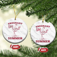 Flamingo Pregnancy Announcement Ceramic Ornament Summer Beach Mom To Be Gift