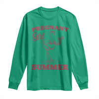 Flamingo Pregnancy Announcement Long Sleeve Shirt Summer Beach Mom To Be Gift