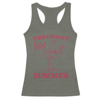Flamingo Pregnancy Announcement Racerback Tank Top Summer Beach Mom To Be Gift