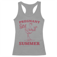 Flamingo Pregnancy Announcement Racerback Tank Top Summer Beach Mom To Be Gift