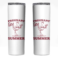 Flamingo Pregnancy Announcement Skinny Tumbler Summer Beach Mom To Be Gift