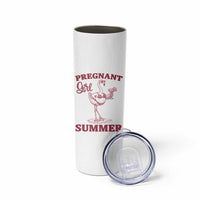 Flamingo Pregnancy Announcement Skinny Tumbler Summer Beach Mom To Be Gift