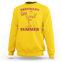 Flamingo Pregnancy Announcement Sweatshirt Summer Beach Mom To Be Gift