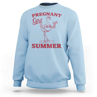 Flamingo Pregnancy Announcement Sweatshirt Summer Beach Mom To Be Gift