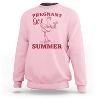 Flamingo Pregnancy Announcement Sweatshirt Summer Beach Mom To Be Gift