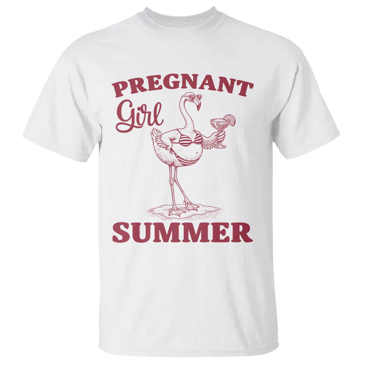 Flamingo Pregnancy Announcement T Shirt Summer Beach Mom To Be Gift