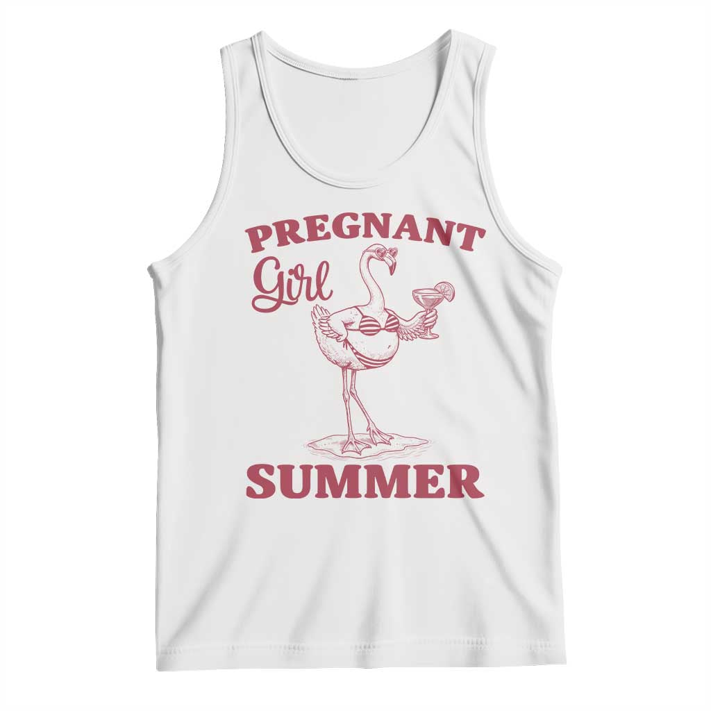 Flamingo Pregnancy Announcement Tank Top Summer Beach Mom To Be Gift